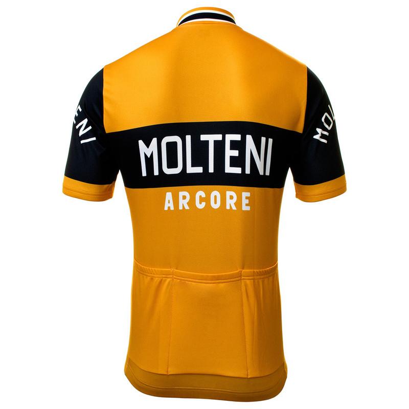 NEU 4 Stil Schwarz/Orange MOLTENI Radtrikot Top Kurzarm Straße Retro Fahrradbekleidung MTB Bike Wear VOLLER REISSVERSCHLUSS