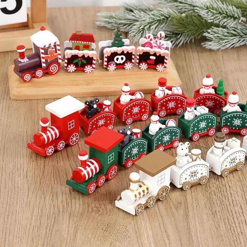 Mini Christmas Train Plastic Christmas Train Toys Christmas Decorations for Home 2025 Cristmas Ornament Gift Happy New Year 2025