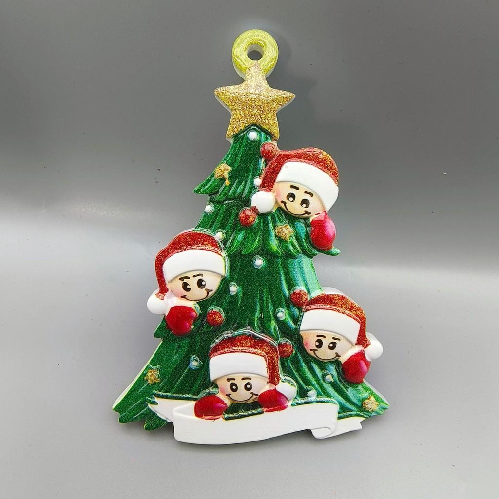 Charming Family Resin Christmas Ornaments For Joyful Holiday Tree Dcor