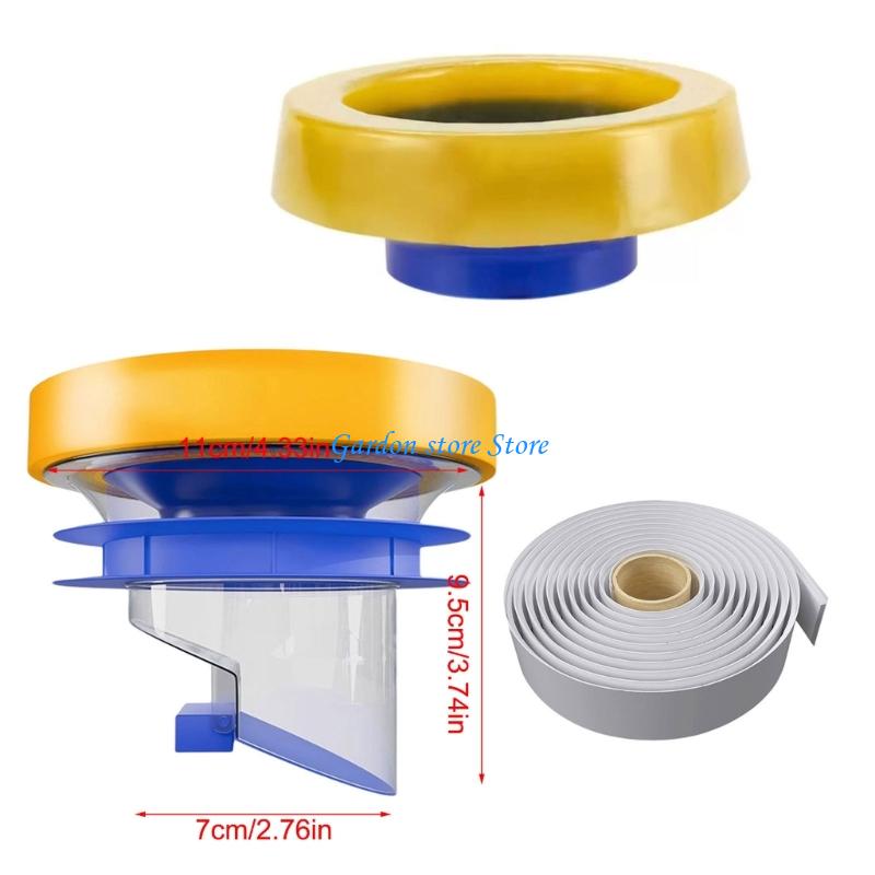 B0KB Toilet Bowl Seal Sealing Rings Toilet Bowl Gasket Floor Outlet Drain Pipe Flange Rings Check Valves Rubber Rings
