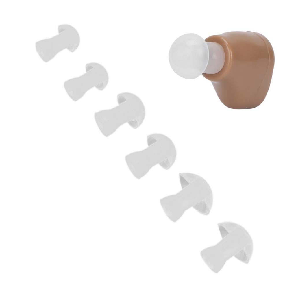 6pcs Hearing Aid Ear Tips Earplug Silicone Hearing Aids Buds Domes Ear Replacements