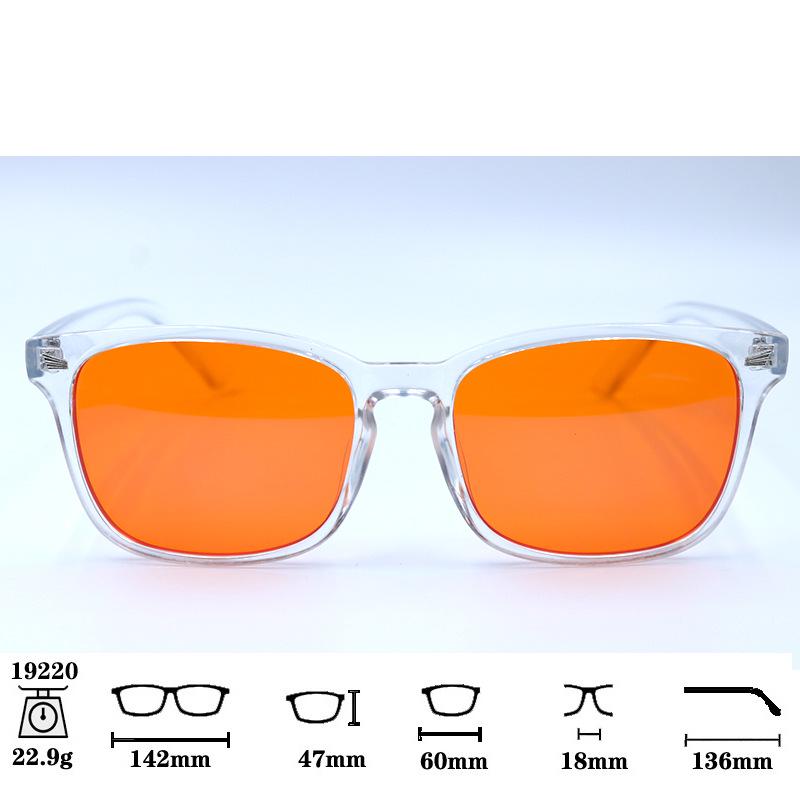 Anti-UV & Anti-Radiation Sleep Glasses with Red-Orange Lenses & Blue Light Protection