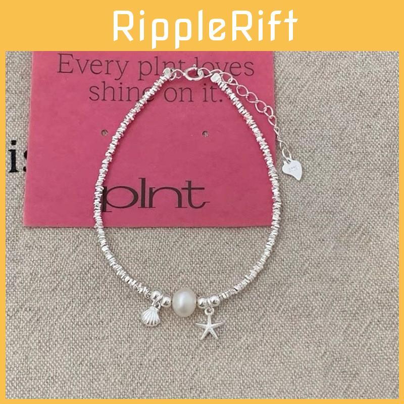 Shattered Silver Pearl Bracelet Women Ocean Star Shell Minimalist Jewelry Gift