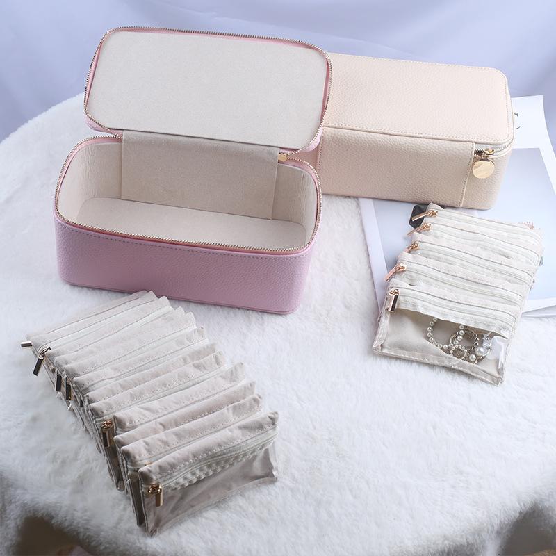 Custom Portable Travel Jewelry Storage Box - 12-Compartment Organizer for Earrings & Studs
