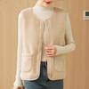 2024 Autumn/Winter Slim-Fit Korean Style Lambswool Vest - Warm, Versatile Sleeveless Fleece Jacket