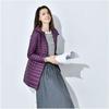 Down jacket women's winter medium and long light and thin white duck down warm and thin fashion slim jacket