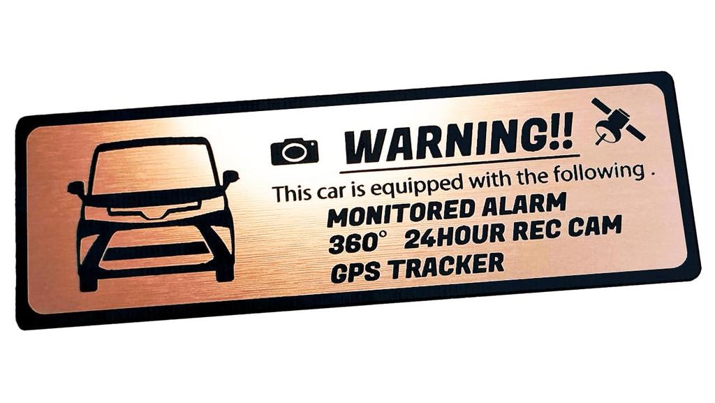 Honami Works Security Car Luxury Car GPS [ROOMY Exclusive] Sticker, Security, VIP, 24-Hour Surveillance, Tracker, Anti-Theft (Pink Gold)