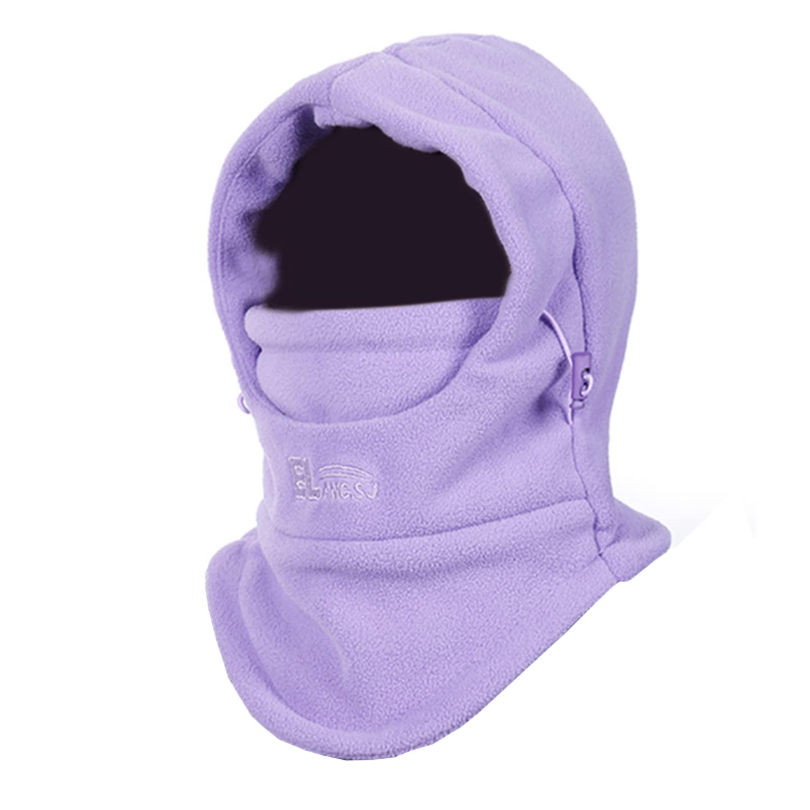 

TRIWONDER Fleece Neck Warmer with Windproof and Face Cover for and More Kids Hood, Balaclava, Helmet, Skiing, Snowboarding, Fishing, (Light Purple)