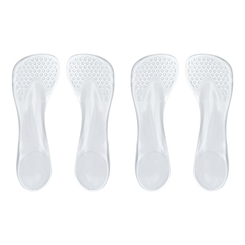 2 Paar Damen Gel-Polster-Einlegesohlen für High Heels mit Fußgewölbeunterstützung und Antirutsch-Design, 3/4 Länge, Unsichtbare Einlagen