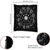 Indian Consigners Altar Cloth Zodiac Astro Witchcraft Alter Tarot Spread Table Cloth Wiccan Spiritual Sacred Cloth (Zodiac Silver)