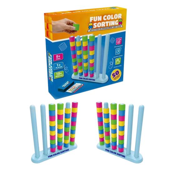 1/2 Sets Farbabstimmungs-Herausforderungsspiel, Schnelles Musterstapelspiel, Familiäres Brettpuzzle-Spiel für Kinder & Erwachsene, Geburtstags-Ostern-Weihnachtsfeier-Geschenke