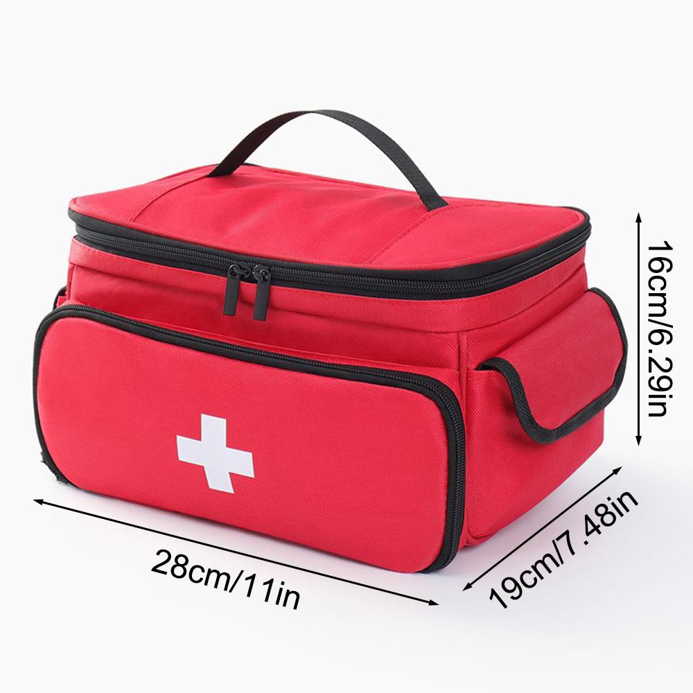 High-Capacity Portable First Aid Kit, Travel Medicine And Medication Storage Bag Oxford Cloth Organizer Box Emergency Survival