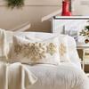 45x45cm Christmas Circle Embroidered Snowflake Pillowcase Boho Embroidery Sofa Throw Pillow Cushion Cover Decoration Home