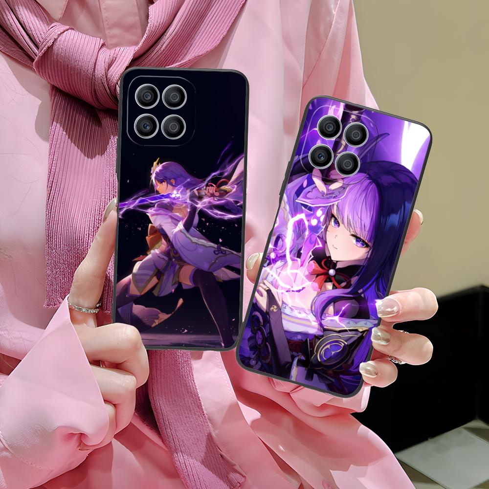 Game GI Raiden Shogun Matte TPU Mobile Phone Case for Honor 90 80 70 60 50 30 20 10 9 8 7 Pro S SE Lite 5G Printing Cover