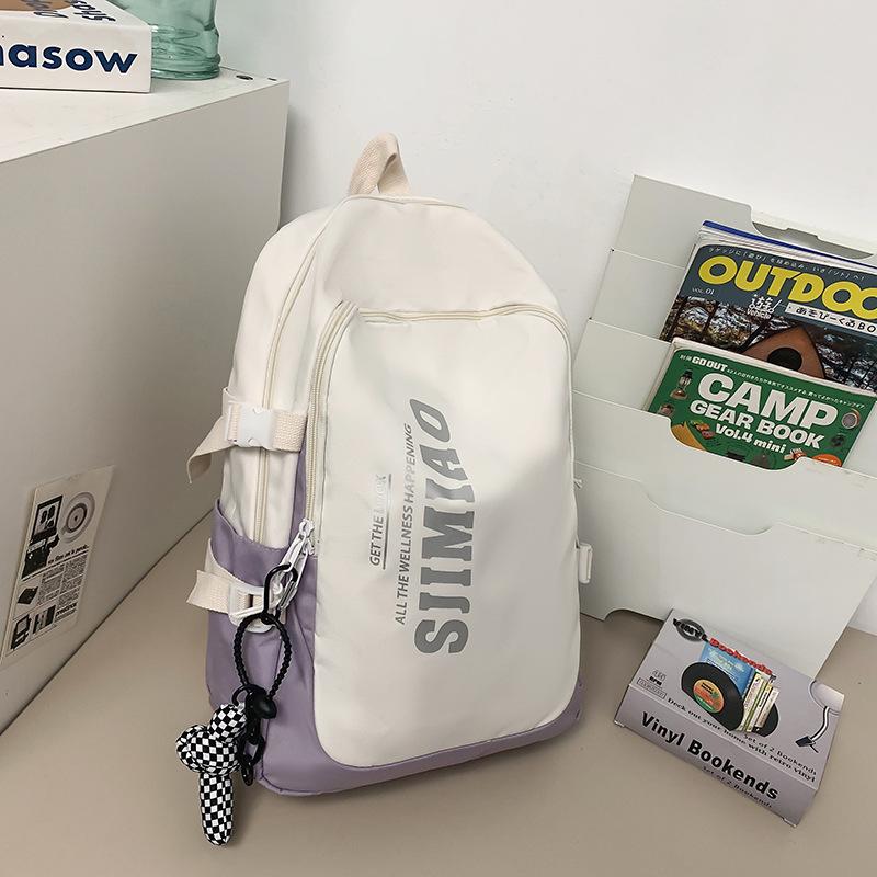 Schoolbag New School Bag Female Ins Large Capacity High School College Student Computer Backpack Male Junior High School Student Middle School