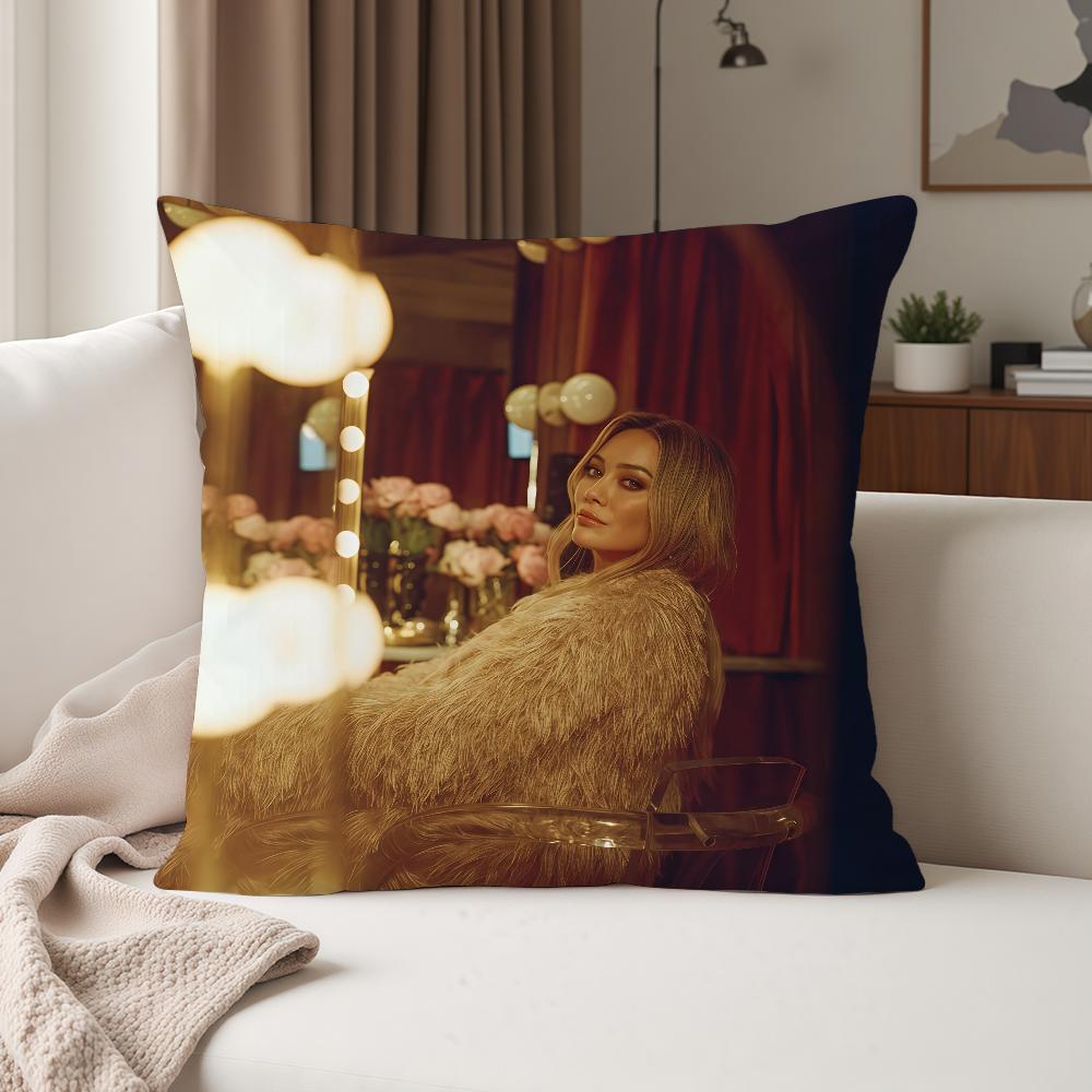 Singer HHilary Duff Luck Or Something Pillow Case Suitable For Bedrooms Living Rooms Cars Home Decoration
