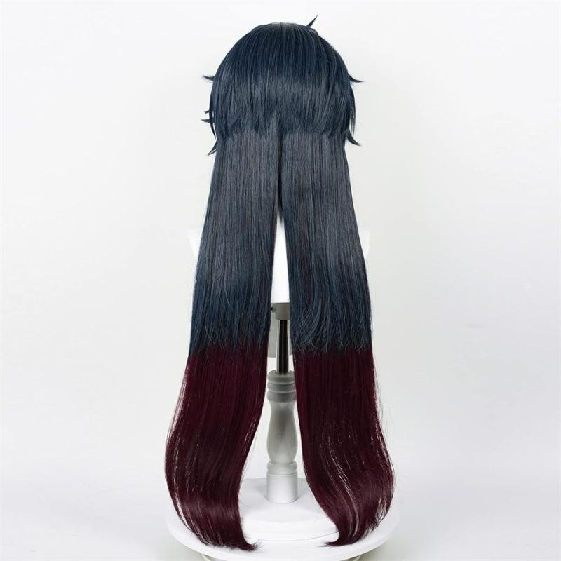 High Quality Blade Cosplay Wig Anime Blade Long Dark Blue Brown Red Heat Resistant Synthetic Hair Role Play Wigs + Wig Cap