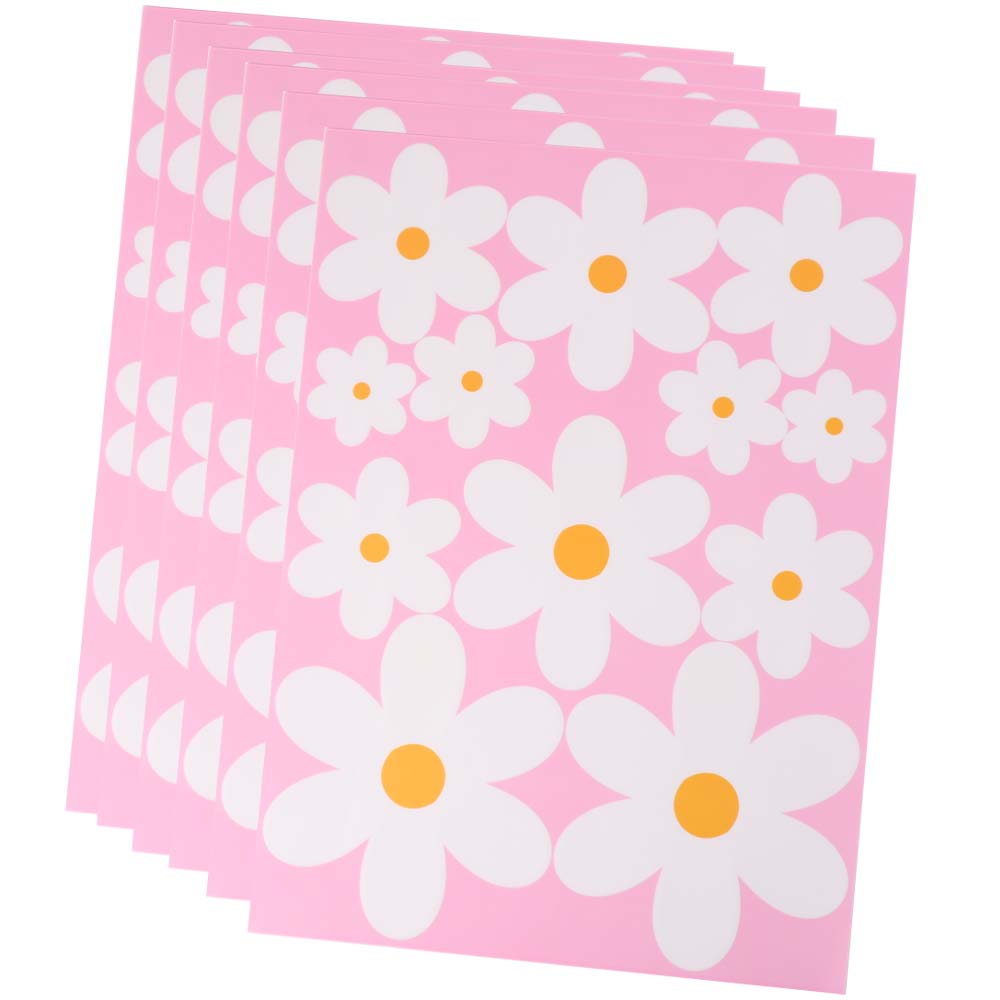 6Sheets/72Pcs/Set Double Sided Flower Wall Stickers PVC Glass Stickers  Home Decoration