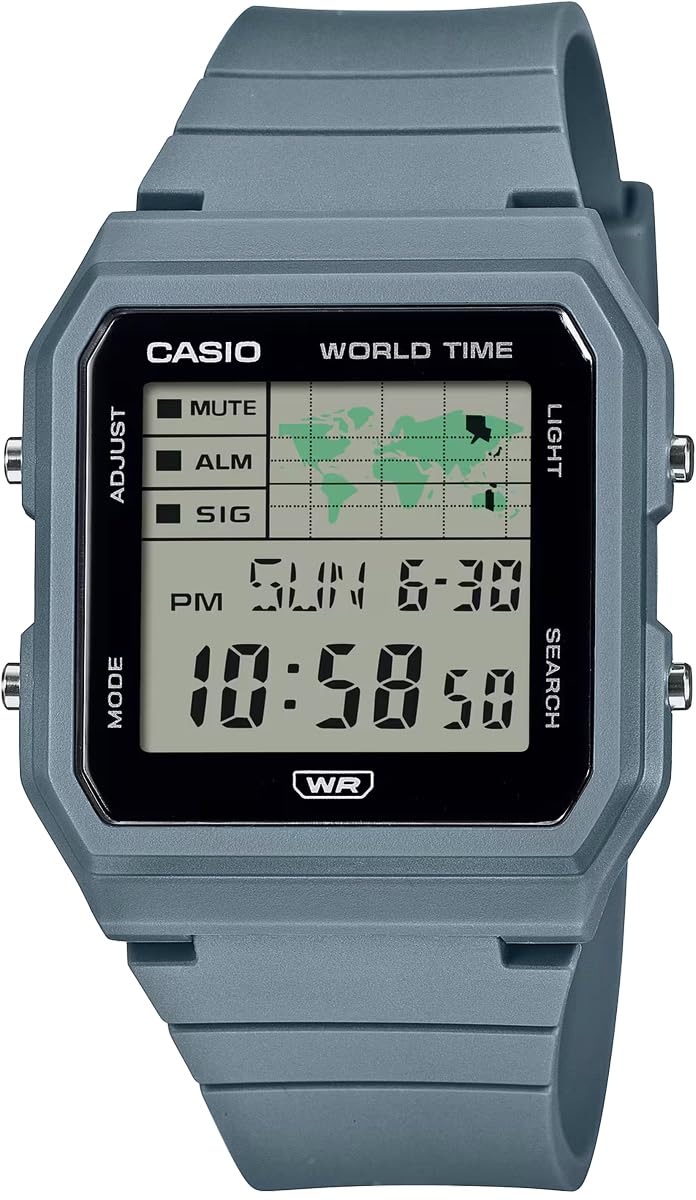 

CASIO World Time Digital Unisex Watch Biomass Plastic Band Blue Gray Overseas Model [Casio] LF-30W-2A [Used]