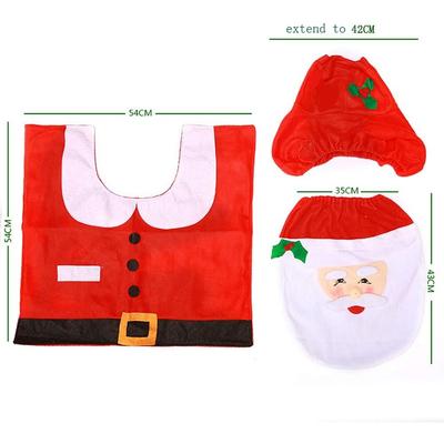2025 Leuke Kerst Toiletbrilhoezen Creatieve Kerstman Badmat Kerstbenodigdheden voor Thuis Nieuwjaar Navidad Cadeau Decor 2026