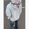Unisex Retro Embroidered Velvet Hoodie: Trendy Oversized Autumn/Winter Sweatshirt