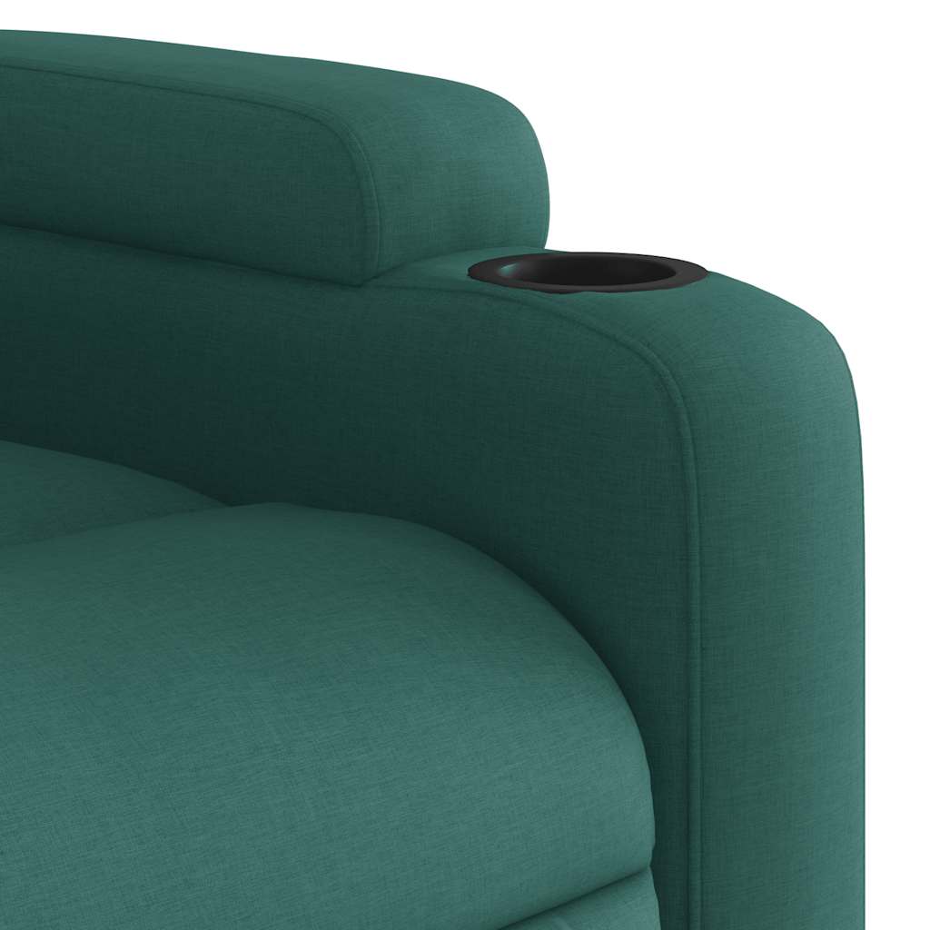 Electric Massage Chair Dark Green Fabric