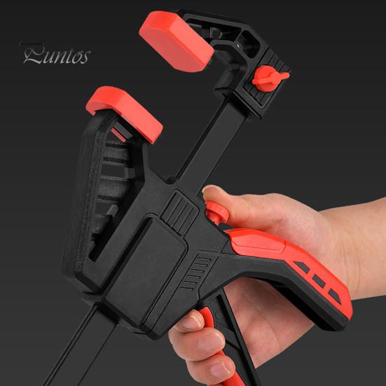 Woodworking Clamp with Ergonomic Handle Multipurpose One-handed Operation Quick Grip Clip DIY Projects Hand Tool