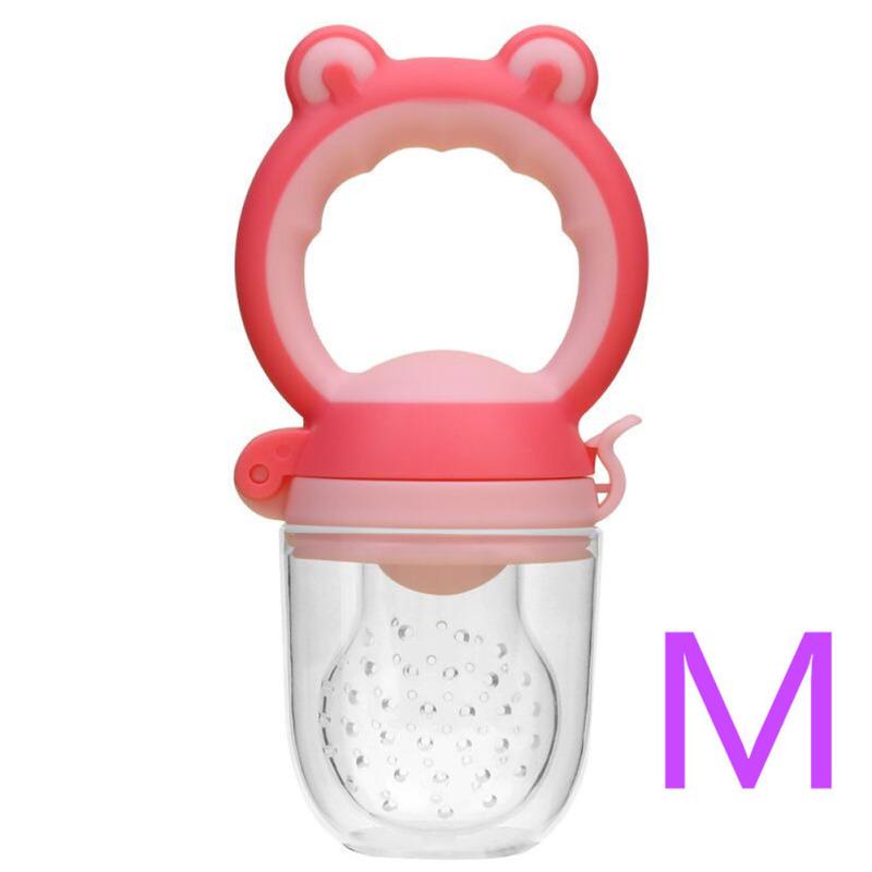 

Baby Fresh Food Fruit Vegetable Dispenser Frog Shape Baby Pacifiers Feeder Baby Food Masher M рожевий