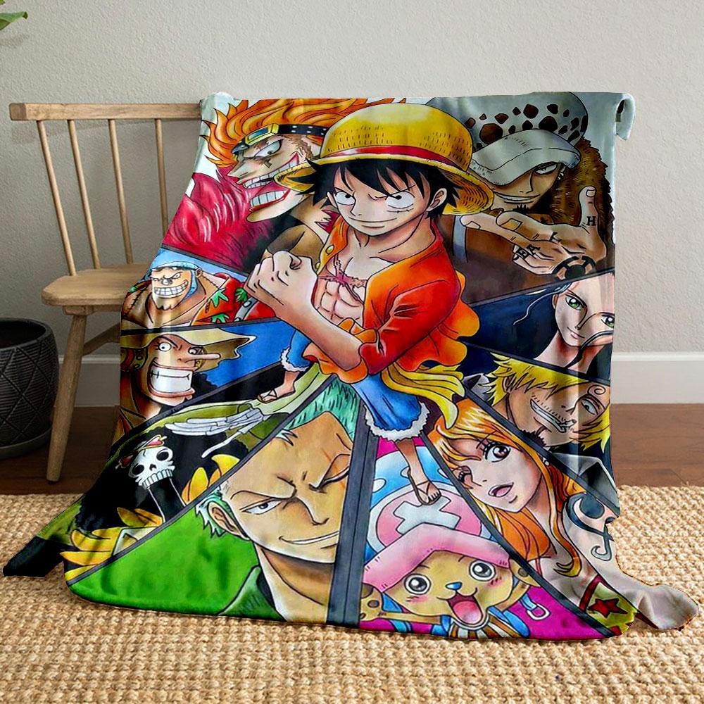One Piece Anime Characters Blanket bedroom Blanket for Livingroom Couch lunch break Soft Cozy throw for Friend's festival Gift