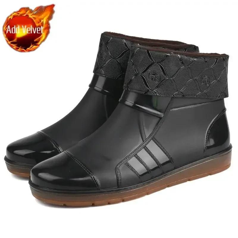 Regnstøvler for menn Loafers Herresko Vanntett Motstandsdyktig Fiske 2024 Komfortable Hage Vann Billige Gummistøvler Arbeid