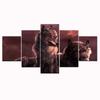 Wall Canvas Art Paintings  5 Piece Pack Of Wolves Posters Modular Pictures Home Modern Living Room Decoration Prints