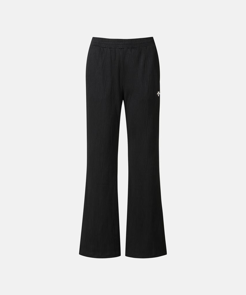DESCENTE Women'S Ribbed Bootcut Training Pants Black Sr322Pfp71