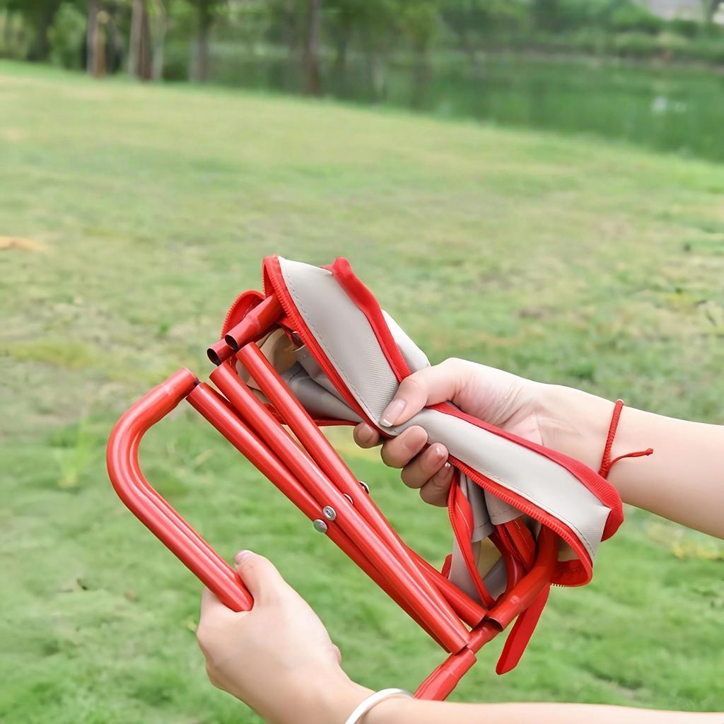 Portable Camping Stool with Oxford Fabric – Ultralight Folding Seat for Hiking, Fishing & Outdoor Travel  Pencil Bag Stool