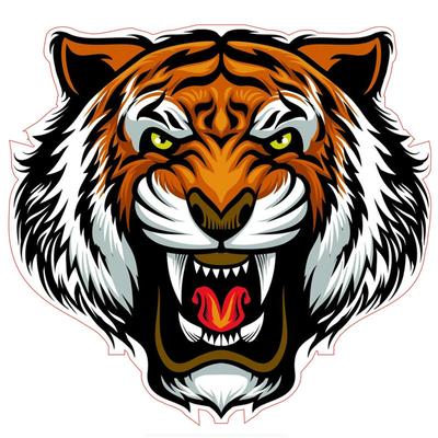 Car Sticker Evil Tiger Vinyl Decals Motorcycle Decal Decoration Accessories Waterproof Sunscreen Cover Scratches