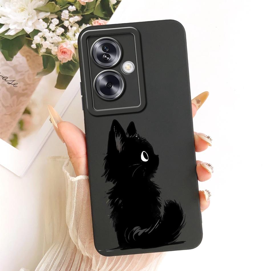 For OPPO A79 5G Cute Cat Flower Cartoon Phone Case For Oppo A79 CPH2553 CPH2557 Shockproof Soft Silicone Covers Bumper