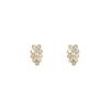 Five-petaled Flower Zircon Flower Earrings, Light Luxury Stud Earrings, Fashion Design, High-end Ear Clips, Mosquito Coil Disc Earrings, No Earrings.