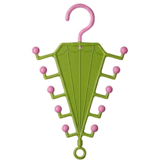 V-Shaped Hanging Rack with 10 Hooks Double Sided Hanger 360° Swivel Hook Closet