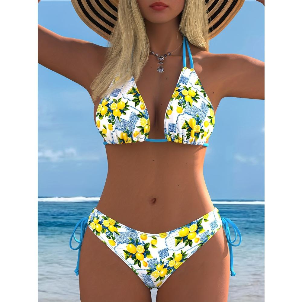 Sexy Zweiteiliges Bikini-Set, Sommer Damen Strand Badeanzug Bademode Dessous