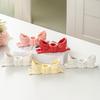 Ceramic Bow Candle Holder Taper Candle Stand Candlestick Table Centerpiece Holiday Party Home Office Desktop Decor Ornament