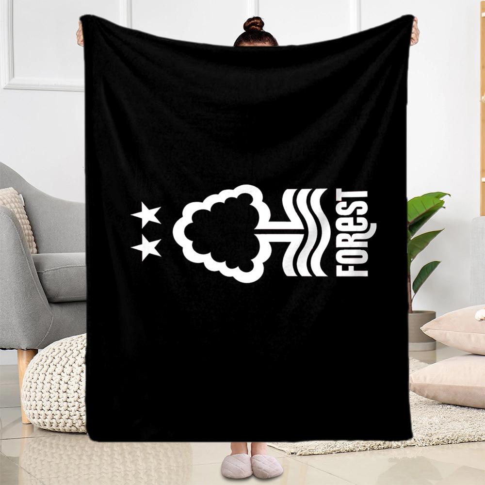 Red Tree Forest Logo Flannel Blanket-Soft and Suitable for Sofas,Beds,Offices,Travel,All Seasons,Great Gift for Holidays and Birthdays.