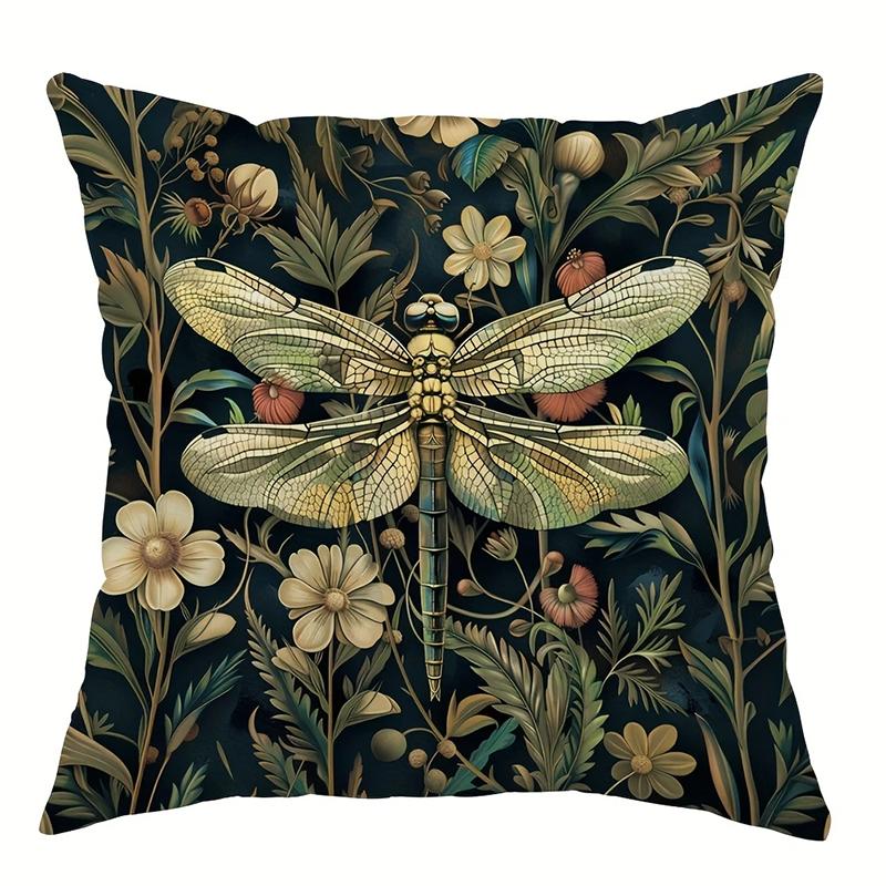 Home Decor Wild Creatures And Floral Botanical Pillow Covers Pattern Cushion Cover Suitable For Sofa Bedroom Car Pillow Cover