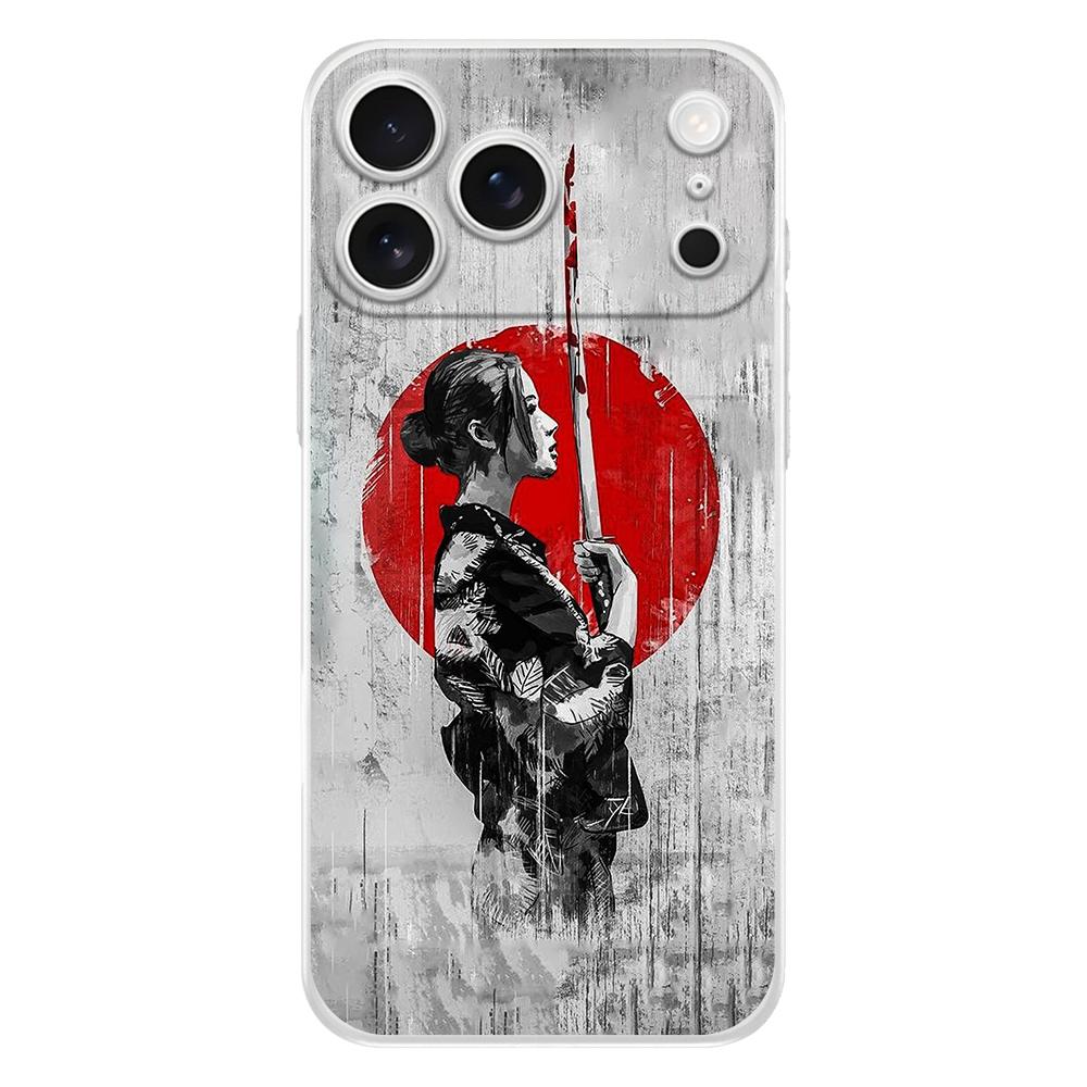Soft Phone Case For iPhone 17 Air 16E 16 11 15 14 Pro MAX 12 13 7 8 Plus SE Easter Cover Protection Japanese Bushido Samurai