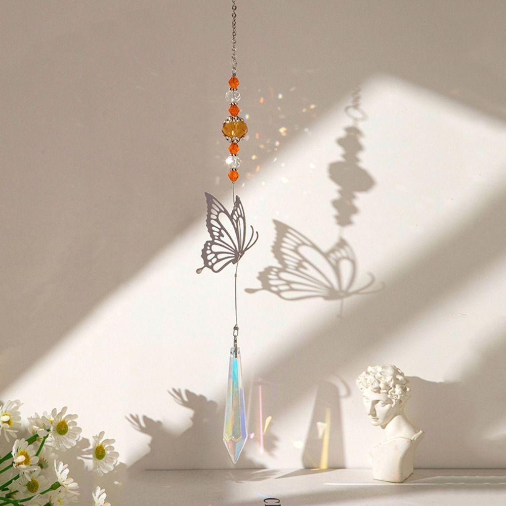 7Pcs Rotating Animal Butterfly Prism Ball Pendant Coloured Light Collection Pendant  Scenic Spot