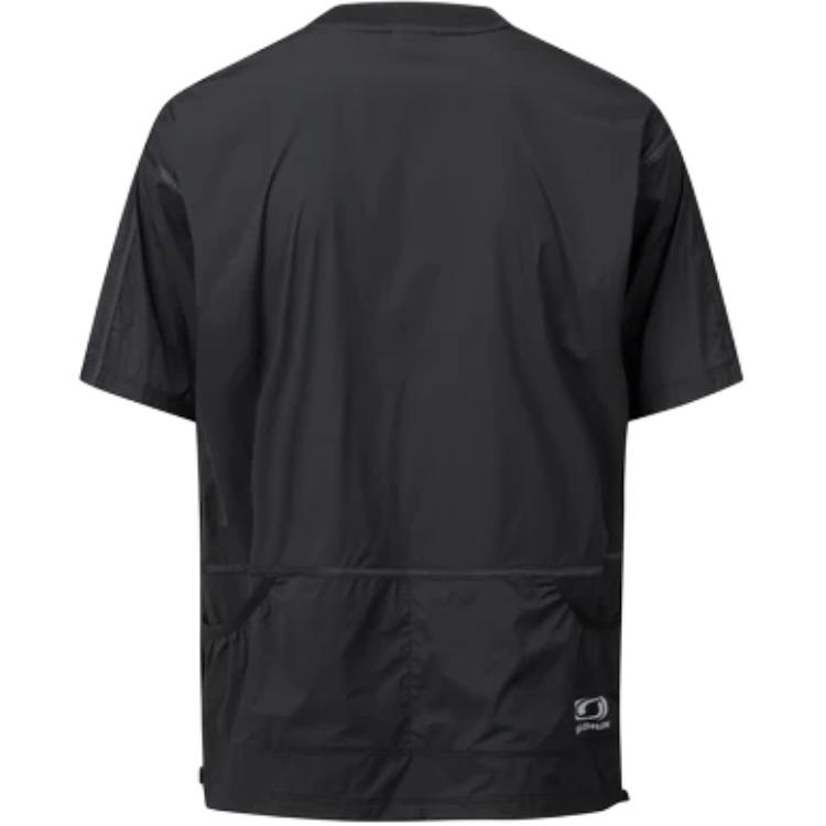 SALOMON Logo Loose Fit Crew Neck T-Shirt Men Tops Black C28050