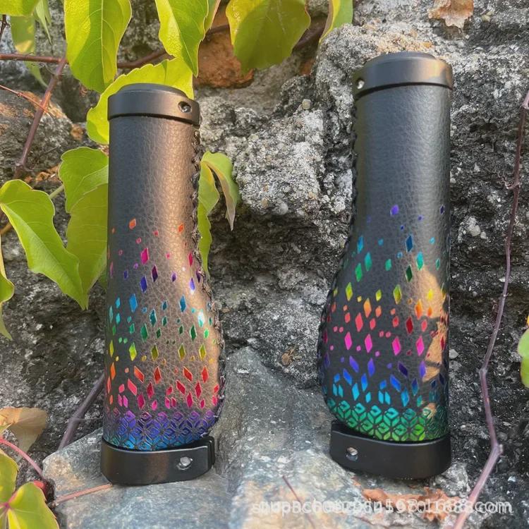Retro Leather Shock-Absorbing Long-Distance Mountain Bike Grips