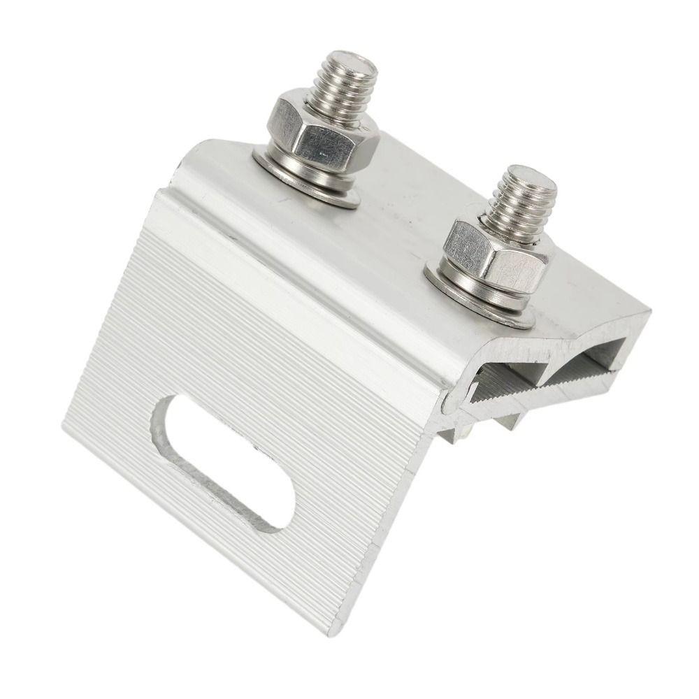 1Pcs Silver Solar Panel Clamp Anodized Photovoltaic Fixing Clip  for Off Grid Solar Power System