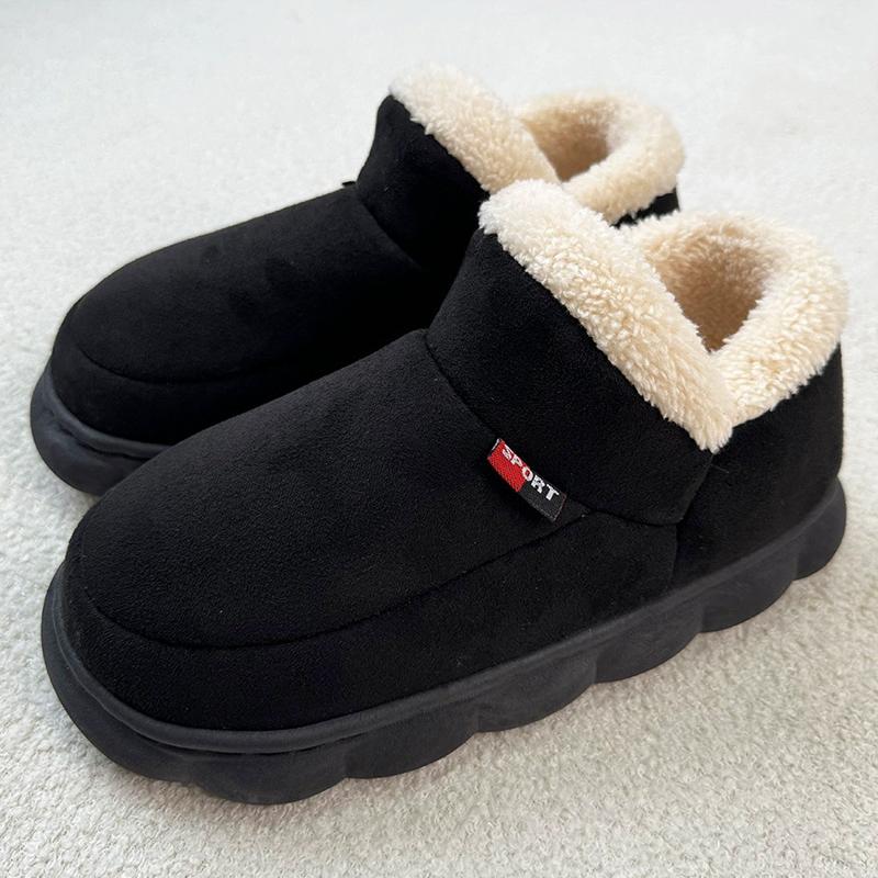 Fashion Kidmi Women's Slippers Winter Corduroy Cotton Shoes Soft Cotton Plush Home Cotton Shoes for Mens and Womens Warm Anti-slip Shoes