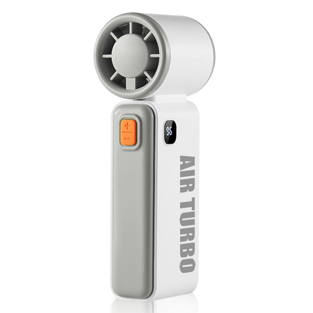 

WH-14 Portable Mini Turbo Fan 19500RPM High Speed 100 Speed Adjustable Rechargeable Fan with Digital Display White
