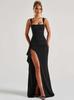 European and American INS Style Women's Evening Dress Long Dress 2026 Summer Fashionable Sexy Suspender Backless High Split Dress