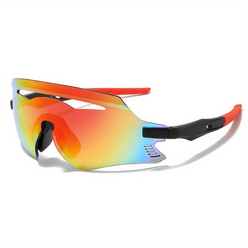 

New Unisex Rimless Sports Sunglasses, Fashionable Mask Design Anti-Glare Polarized TAC Lens for Climbing,Windproof for Running красный